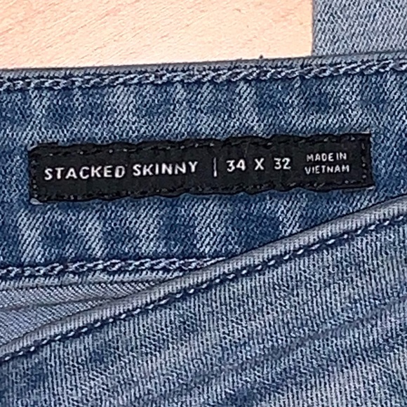 SOLD***Pacsun Active Stretch Stacked Skinny Moto Jeans 34x32 - Picture 8 of 12